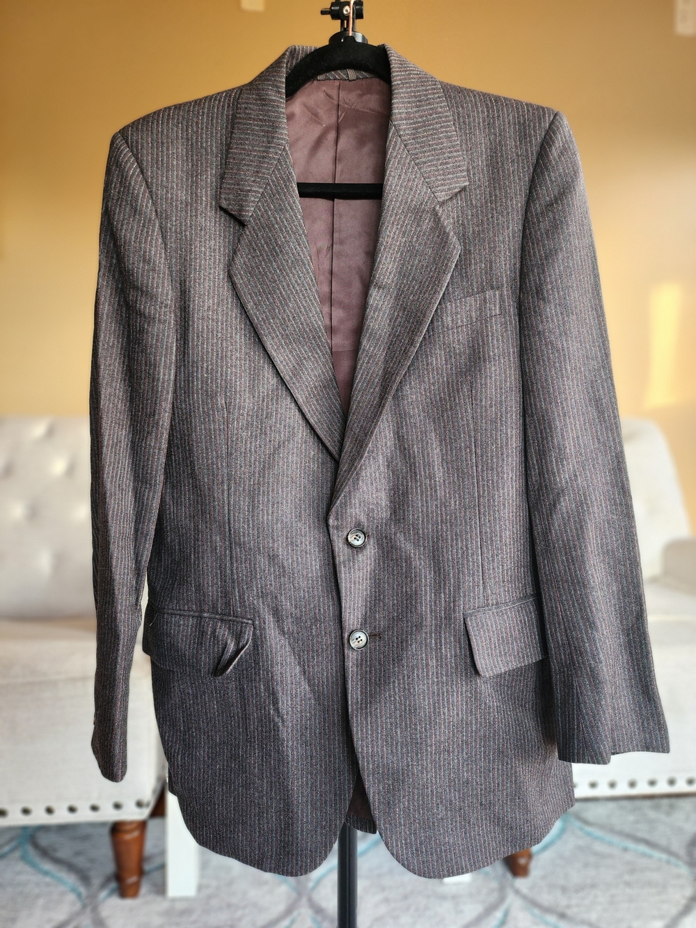 Vintage YSL Wool Pinstripe Blazer — Unisex XS–S Men - Women Medium